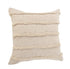 20" Beige And Tan Striped Cotton Throw Pillow Cover