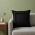 20" Black And Charcoal Geometric Cotton Throw Pillow Cover