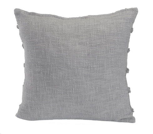 20" Gray And Cool Gray Striped Cotton Throw Pillow Cover