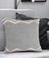 20" Gray And Cool Gray Geometric Cotton Throw Pillow Cover