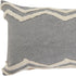 36" X 14" Gray And Cool Gray Lumbar Geometric Cotton Throw Pillow Cover