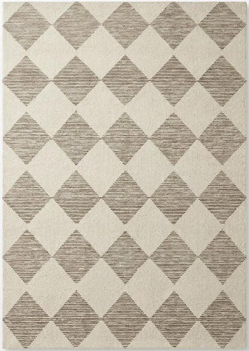 5' X 8' Brown And Beige Geometric Area Rug