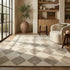 9' X 12' Brown And Beige Geometric Area Rug