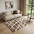5' X 8' Brown And Gray Geometric Area Rug