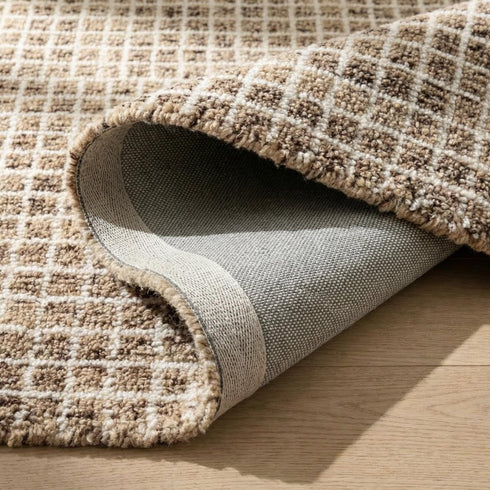 5' X 8' Brown And Gray Geometric Area Rug