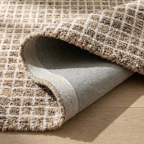 7' X 10' Brown And Gray Geometric Area Rug