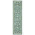 8' X 10' Teal And Green Oriental Washable Area Rug
