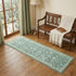 8' X 10' Teal And Green Oriental Washable Area Rug