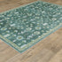 8' X 10' Teal And Green Oriental Washable Area Rug
