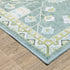8' X 10' Teal And Green Oriental Washable Area Rug