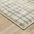 8' X 10' Blue And Rust Plaid Area Rug
