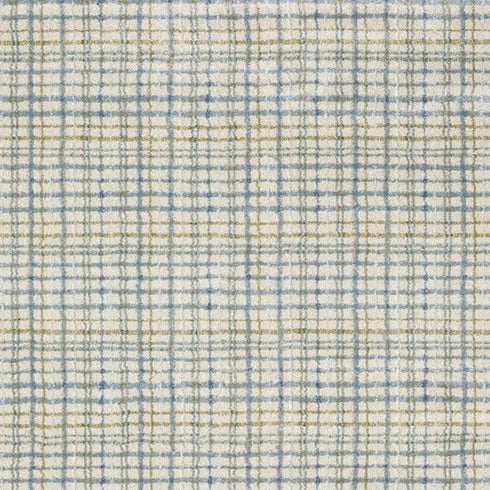 8' X 10' Blue And Rust Plaid Area Rug