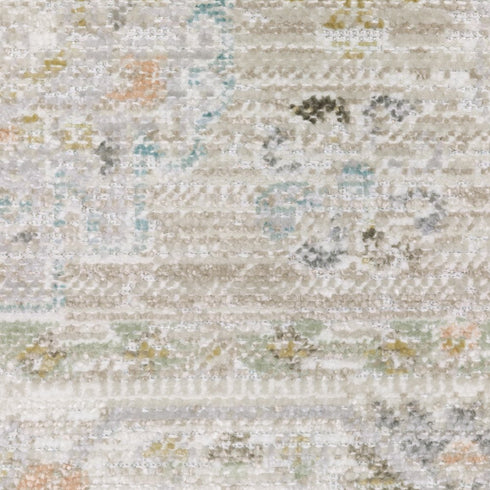8' X 11' Beige And Blue Oriental Area Rug