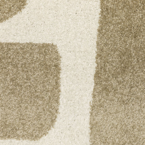 8' X 10' Beige And Ivory Abstract Area Rug
