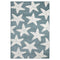 8' X 10' Blue And Ivory Starfish Area Rug