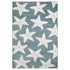 8' X 10' Blue And Ivory Starfish Area Rug
