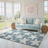 8' X 10' Blue And Ivory Starfish Area Rug