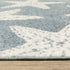 8' X 10' Blue And Ivory Starfish Area Rug