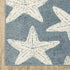8' X 10' Blue And Ivory Starfish Area Rug