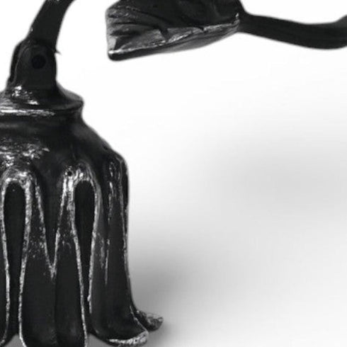 2" Black Cast Iron Hand Painted Tabletop Sculpture