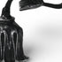 2" Black Cast Iron Hand Painted Tabletop Sculpture