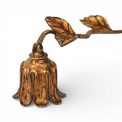 2" Gold Cast Iron Hand Painted Tabletop Sculpture