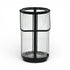 9" Black Glass Tabletop Lantern Candle Holder