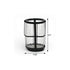 7" Black Glass Tabletop Lantern Candle Holder