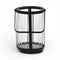 7" Black Glass Tabletop Lantern Candle Holder