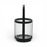 5" Black Glass Tabletop Lantern Candle Holder