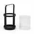 5" Black Glass Tabletop Lantern Candle Holder