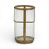 9" Gold Glass Tabletop Lantern Candle Holder
