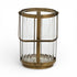 7" Gold Glass Tabletop Lantern Candle Holder