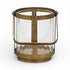 5" Gold Glass Tabletop Lantern Candle Holder