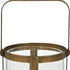 5" Gold Glass Tabletop Lantern Candle Holder