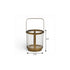 5" Gold Glass Tabletop Lantern Candle Holder
