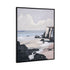 Pacific Edge I Hand Painted Black Floater Frame Wall Art