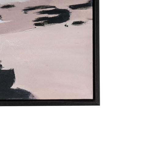 Pacific Edge I Hand Painted Black Floater Frame Wall Art