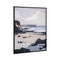 Pacific Edge II Hand Painted Black Floater Frame Wall Art