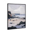 Pacific Edge II Hand Painted Black Floater Frame Wall Art