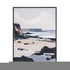 Pacific Edge II Hand Painted Black Floater Frame Wall Art