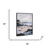 Pacific Edge II Hand Painted Black Floater Frame Wall Art