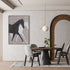 Gallop of the Divine Hand Painted Light Brown Floater Frame Wall Art