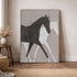 Gallop of the Divine Hand Painted Light Brown Floater Frame Wall Art