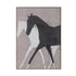 Gallop of the Divine Hand Painted Light Brown Floater Frame Wall Art