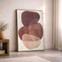 Earthen Strata I Hand Painted Dark Brown Floater Frame Wall Art