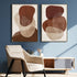 Earthen Strata I Hand Painted Dark Brown Floater Frame Wall Art