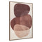 Earthen Strata I Hand Painted Dark Brown Floater Frame Wall Art