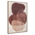 Earthen Strata I Hand Painted Dark Brown Floater Frame Wall Art