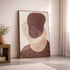 Earthen Strata II Hand Painted Dark Brown Floater Frame Wall Art